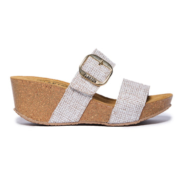 Plakton Platform Wedge Sandal – Wonder White